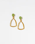 Jade + Triangle Hoop