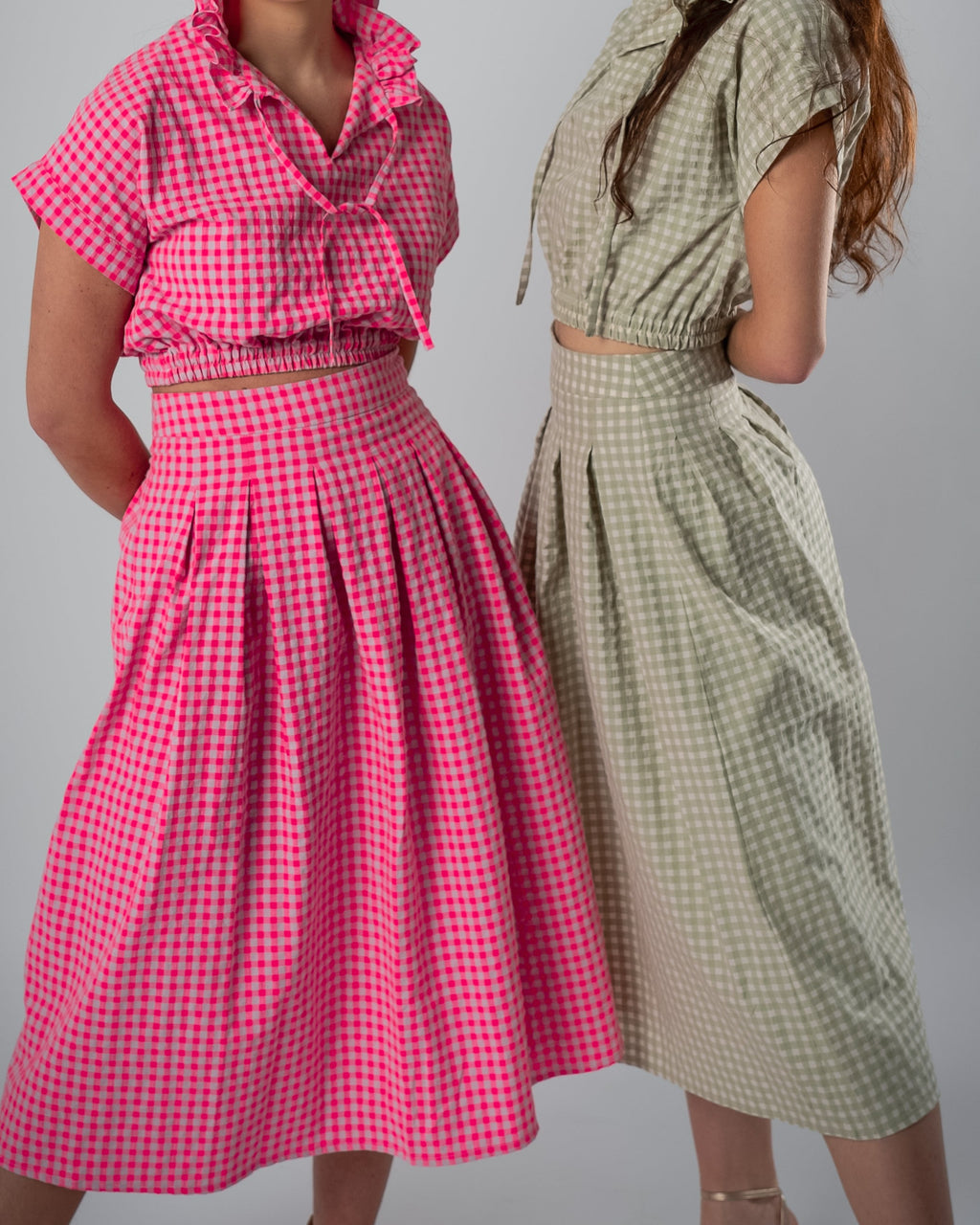 CONJUNTO DE FALDA Y TOP VICHY ROMANCE FLÚOR