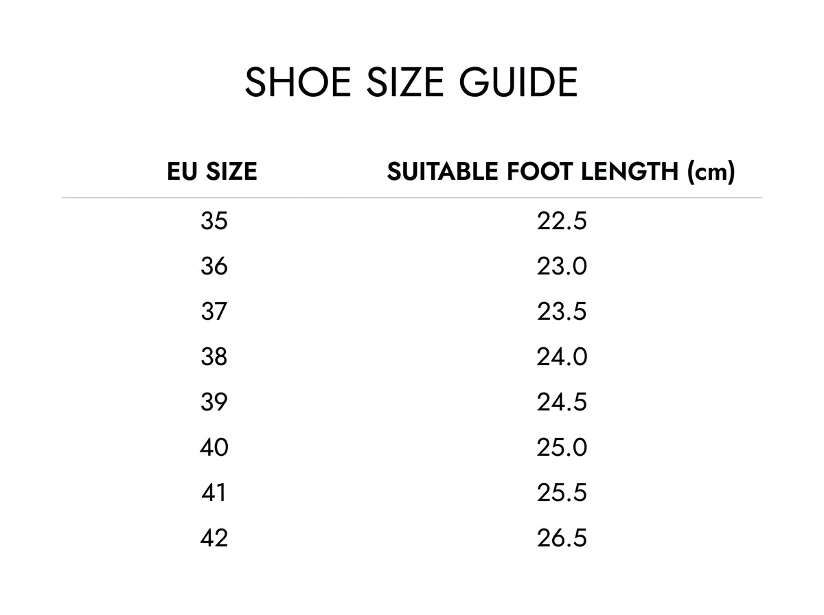 SALTOS BELLA ORCHID size guide