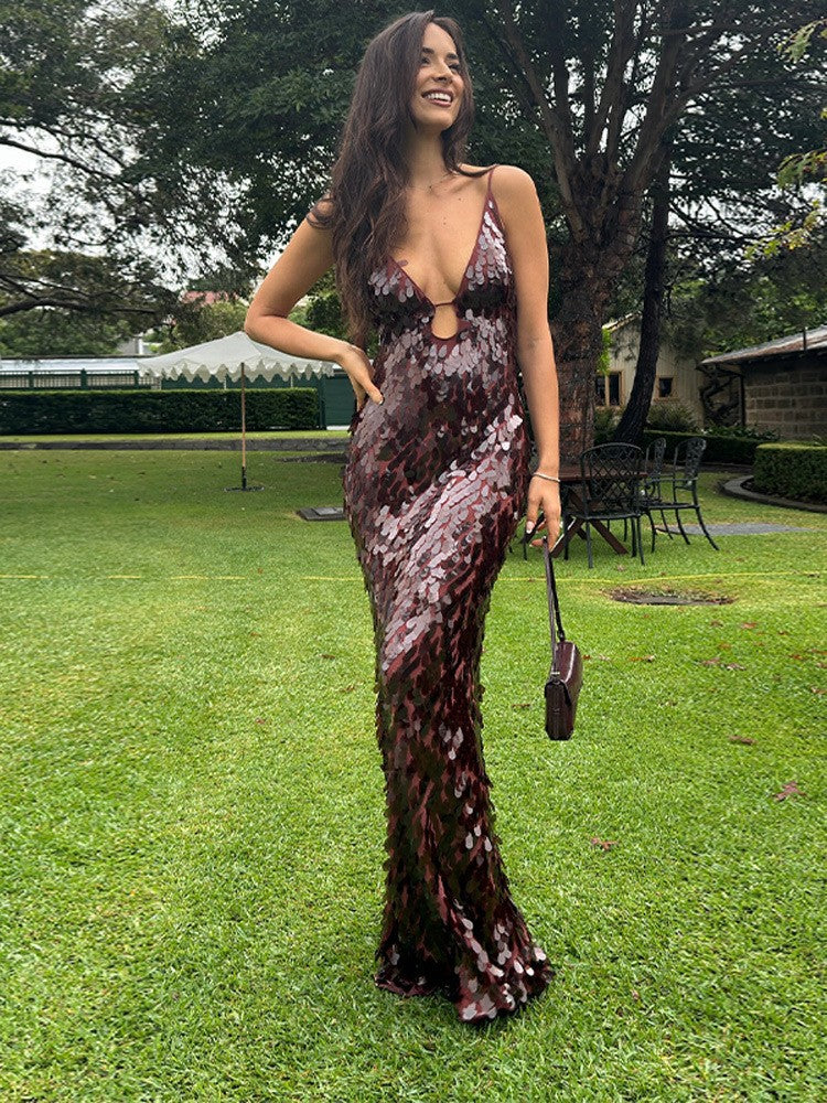 Kailani™ | Vestido largo maxi de lentejuelas