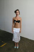 Silk Polka Midi Skirt