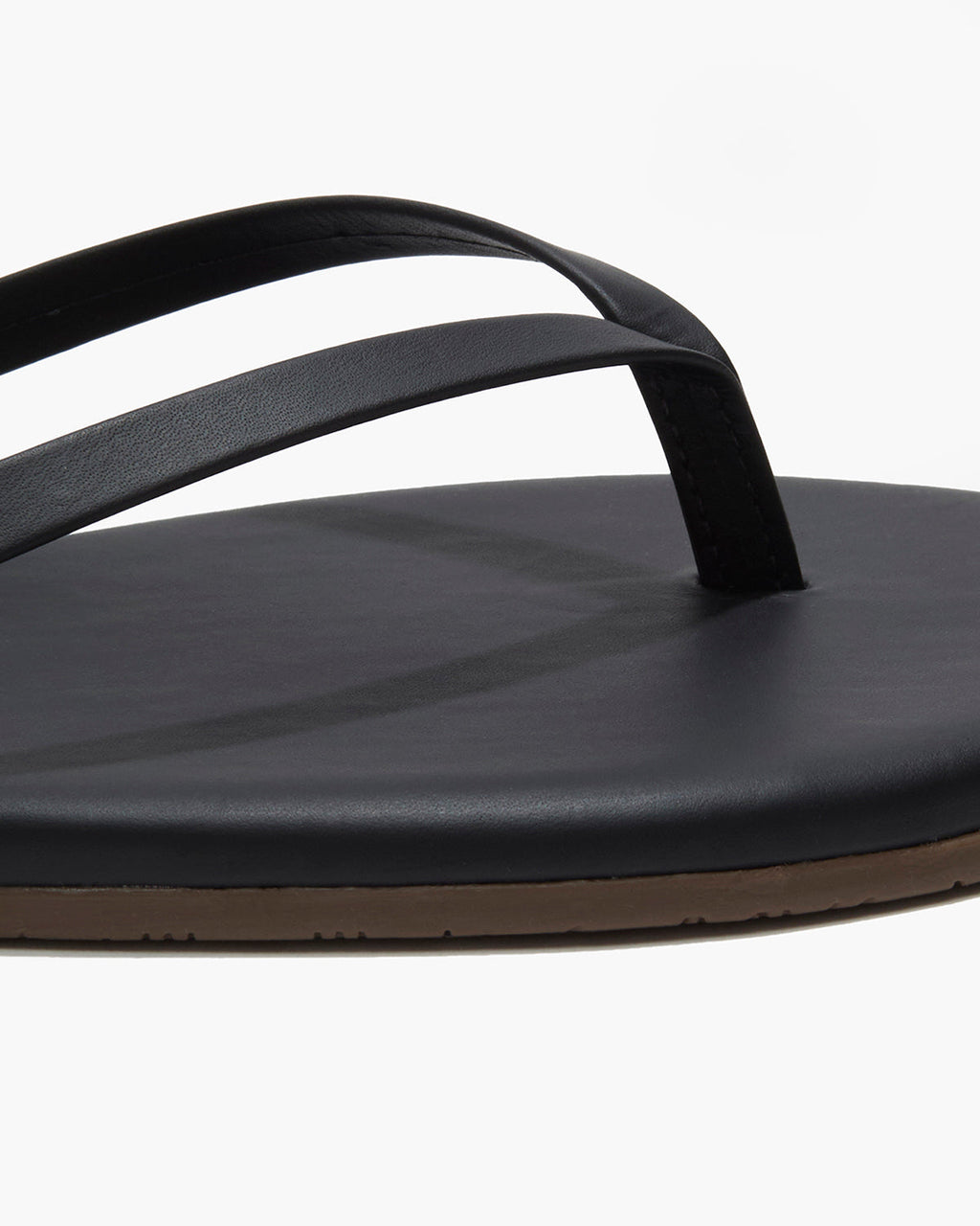 TKEES Lily Liners in Sable — women's Brazilian leather flip flop