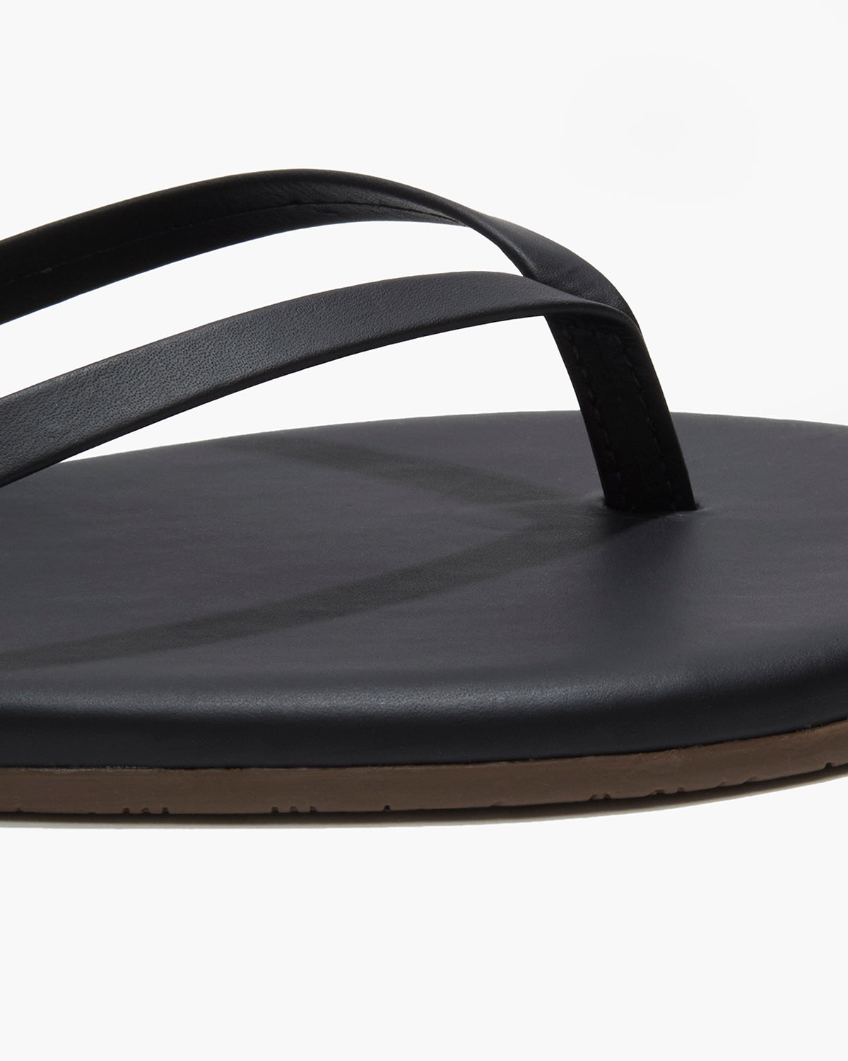TKEES Lily Liners in Sable — women's Brazilian leather flip flop