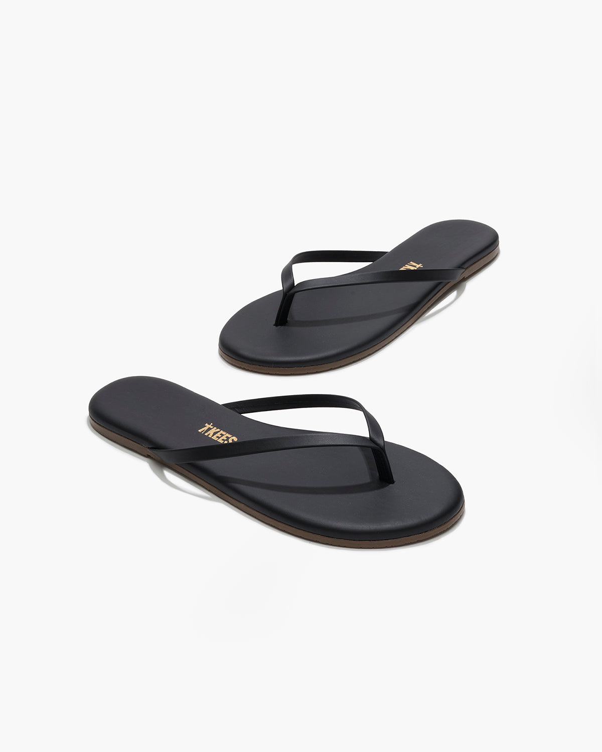 TKEES Lily Liners in Sable — women's Brazilian leather flip flop