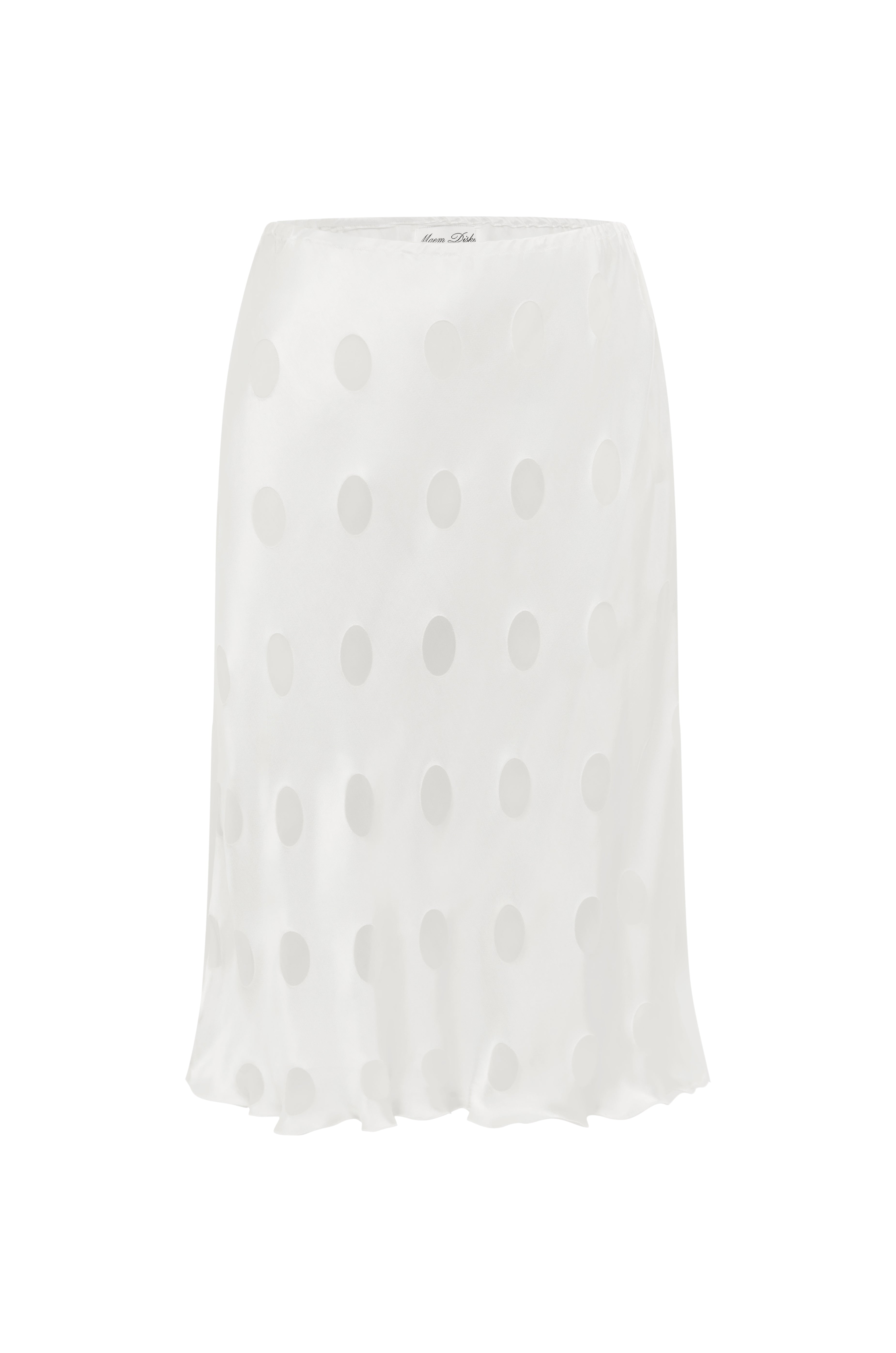 Silk Polka Midi Skirt