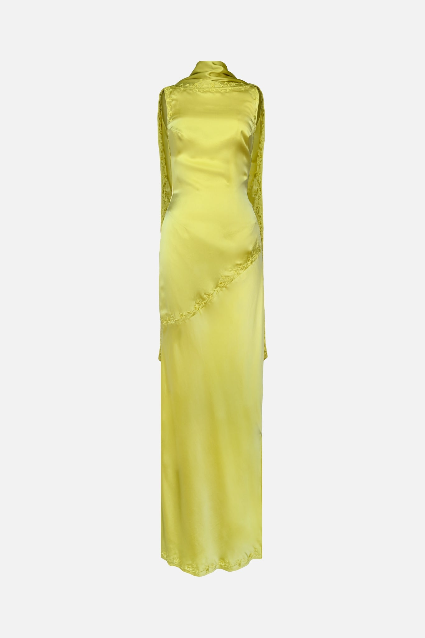 Yellow the Label Nina Silk Dress Chartreuse - Styled Outfit