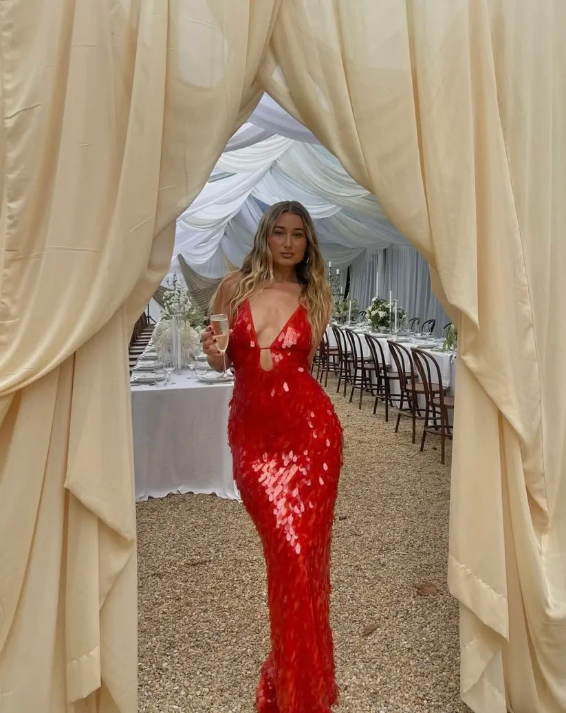 Kailani™ | Vestido largo maxi de lentejuelas