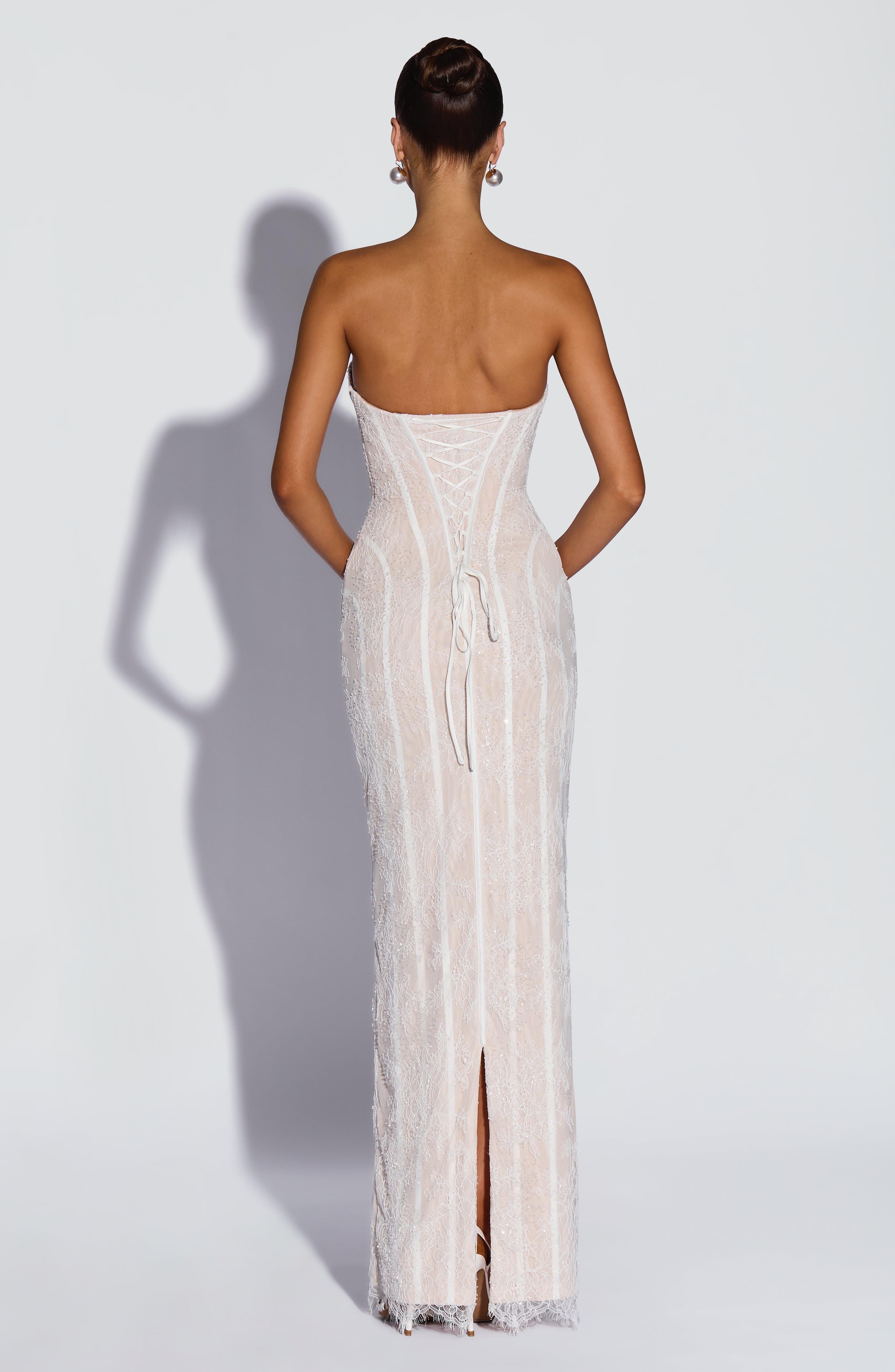 Sian Maxi Dress - Ivory Embellishment Dress Babyboo Fashion Premium Exclusive Design