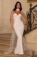 Sian Maxi Dress - Ivory Embellishment Dress XS Babyboo Fashion Premium Exclusive Design